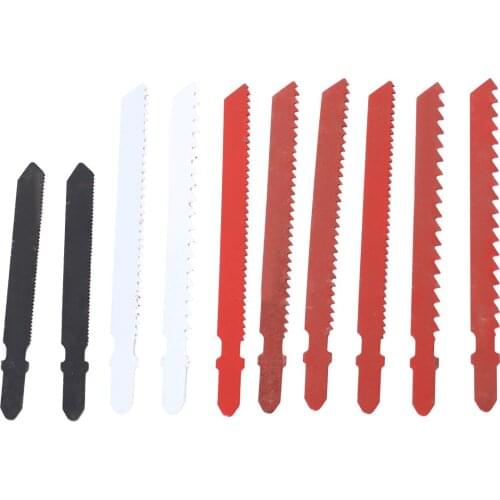 10pcs Jigsaw Blades Assortment Set for Bosch T Shank Jig Saw Metal Plastic Wood