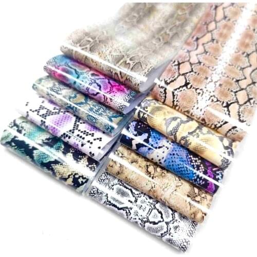 10pcs/lot 4*20cm Nail Art Snake Star Stickers Python Animal Pattern Starry Nails Decoration Transfer Accessories Foils Sticker