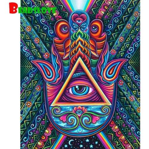 Full Square 5D DIY Rhinestone Diamond Painting hamsa Hand diamond Embroidery Rhinestone Cross Stitch Painting Wall Decor