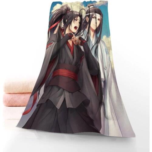 Mo Dao Zu Shi Towel Printed Cotton Face/Bath Towels Microfiber Fabric For Kids Men Women Shower Towels 70X140cm