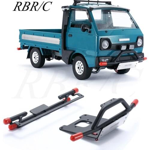 RBR/C 1/10 WPL D12 Simulation Flat Running Drift RC Remote Control Car Front And Rear Bumpers With Lights DIY Accessory R771-774