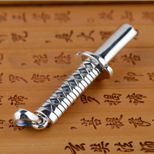 S925 Sterling Silver Pendant antique crafts Mens personality shape pendant sword explosion gift