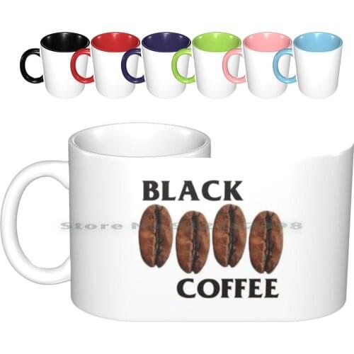 Silicon Valley-Black Coffee Ceramic Mugs Coffee Cups Milk Tea Mug Black Coffee Coffee Tv Show Silicon Valley Punk Band Black