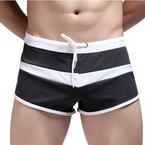 Mens Underwear Swimming Trunks Quick Dry Loose Swimwear Mesh Board Shorts Drawsting Swimsuits Boxer Shorts Male Panties