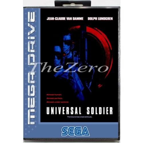 Universal Soldier with Box for 16 bit MD Video Game Card for Sega Mega Drive/Genesis