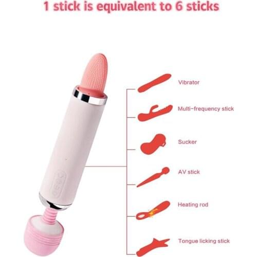 Sucking Vibrator with Heating Function G spot 12 frequency Nipple Sucking Clitoral Stimulator Tongue Vibrating AV stick sex toys
