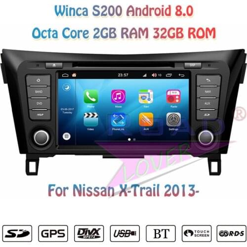 Winca S200 Android 8.0 Car DVD Radio Player For Nissan Qashaqi 2012-2014 Stereo GPS Navigation Auromagnitol Two Din Media Center