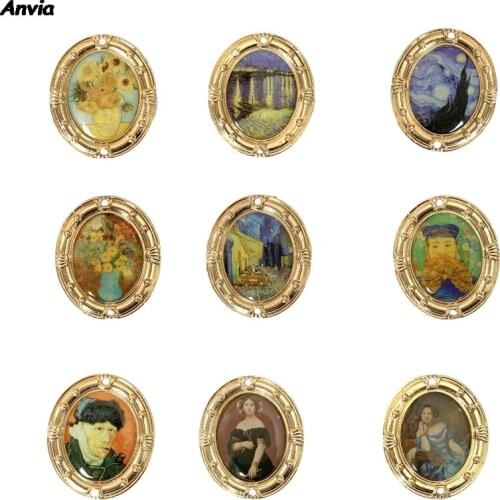 Van Gogh starry night Enamel Pin Collection Art Oil Painting Brooches For Women Lapel Badge Collar Jewelry Vintage Metal 2020
