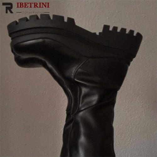 Ladues Round Toe Classic Style Chunky Heel Over The Knee High Boots Woman 2021 Brand Design High Quality 2021 Autumn Winter Sale