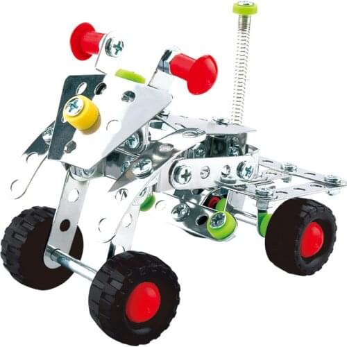 1Pcs Creative Fashion Metal Motorcycle Tricycle Assemble Model Screwing Blocks Toys DIY Novel Children Screw Building Block Toy