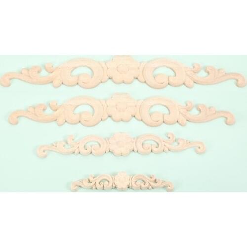 Bowarepro Retro wood carving Decal wood carved angle Vintage Carved Decal angle Applique Frame wall doors furniture 16*3cm 1pcs