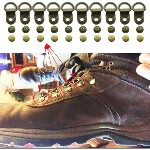 10X Dring with Lug + Rivets to Repair Hunting & Hiking or Work Outdoor Boots