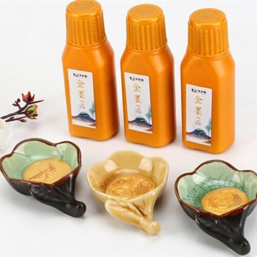 60g Golden Ink Calligraphy Brush Couplet Chinese Painting Special Golden Ink Gold Powder Ink Stationery