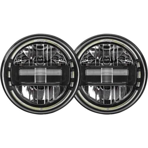 7"Round LED Projector Headlamp With Daytime Running Light DRL High Low Beam For JK TJ LJ with H4 H13 Adapter