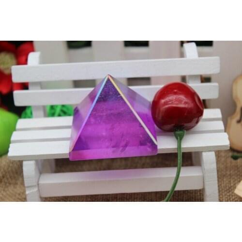 70 grams of quartz crystal healing purple angel pyramid A128