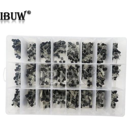 840PCS 24Values TO-92 Transistor Assortment Kit BC327 BC337 BC547 transistor 2N2222 3904 3906 C945 transistors pack