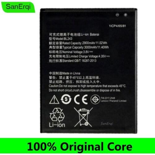 BL243 Battery For lenovo Lemon K3 Note K50-T5 A5600 A7600 A7000 A5500 2900mAh Cacity BL 243 High Quality