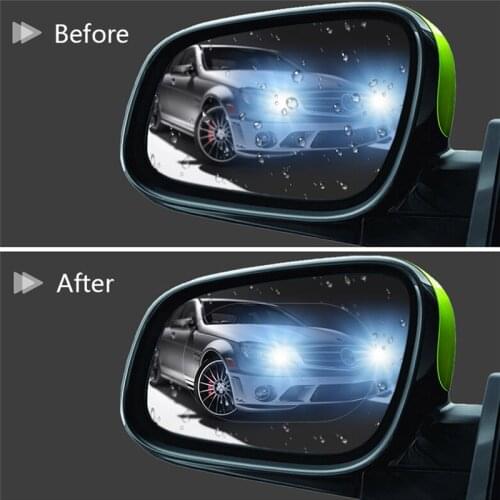 Car Accessories Mirror Window Clear Film Anti Dazzle Car Sticker Rearview Mirror Protective Film Waterproof Rainproof Anti Fog