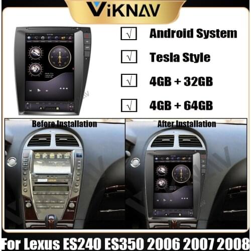 12.1inch Vertical Screen car Multimedia player for-Lexus ES240 ES350 2006-2012 Car radio DVD GPS Navigation