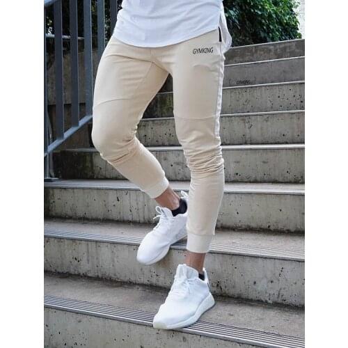 Fashion Mens Joggers Pants Skinny Casual Trousers Pants Top Quality Men Sweatpants Pencil Pants Full Length Midweight Regular