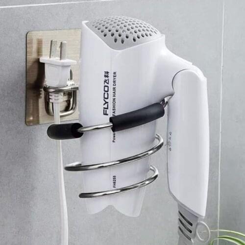 New Hair Dryer Holder Rack Barber Salon Styling Storage Straighteners Organizer Hairdryer Stainless Steel Stand Bracket