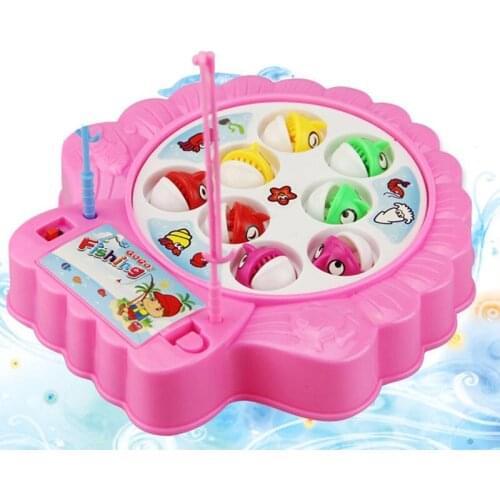 Childrens Kids Fishing Board Toy Game Fish Electric Magnetic Educational Rotating M09