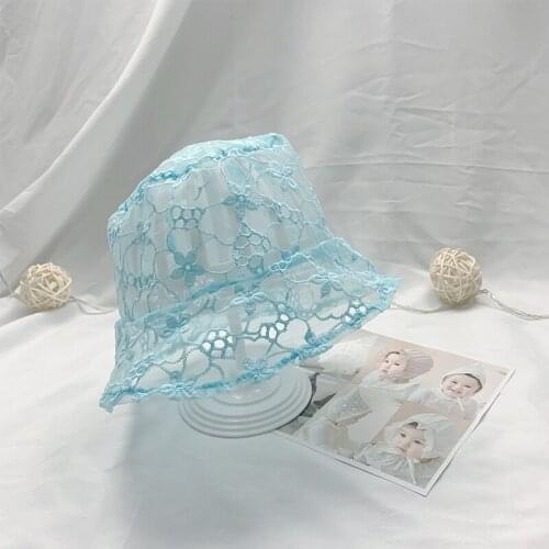 5colors Baby Lace Hats Floret Solid Cotton Spring Summer Kids Boys Girls Newborn Sun Outdoor Hats Autumn For Baby Accessories