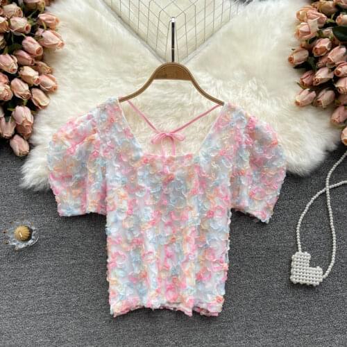 Summer new color dresses for women Party collar temperament commute woman dress Puff sleeves slim down Dress 2021