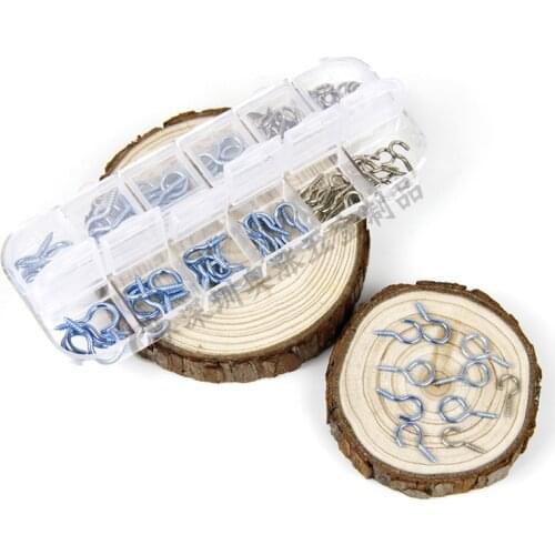 100Pcs 6 Types Zinc Alloy Mini Eye Bolt Screw Close Ring Hook Picture Frame Light Cabinet Plant Lamp Tool