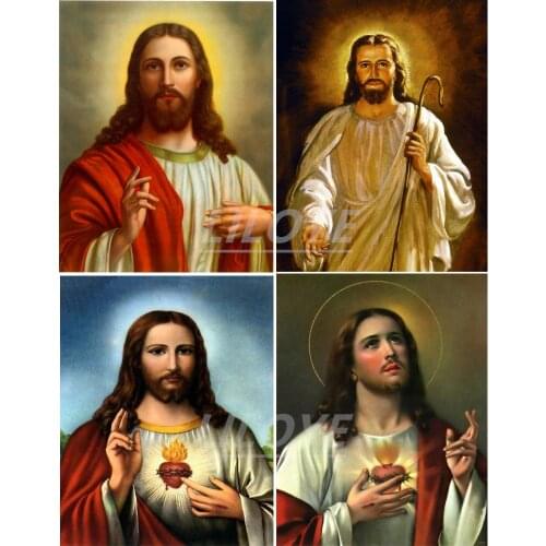 New 5D DIY Diamond Painting Jesus Christianity Full Square/Round Art Pictures 3D Embroidery Mosaic Cross Stich Kits Decor DF601