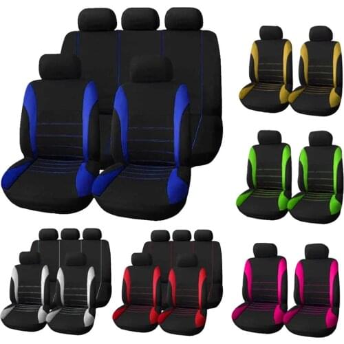 Aimaao 2/4/9 Pcs Car Seat Cover 4 Colors Car Protective Decorative Interior For VW Ford Focus 2 Mondeo Mk4 Volvo Xc90 Toyota