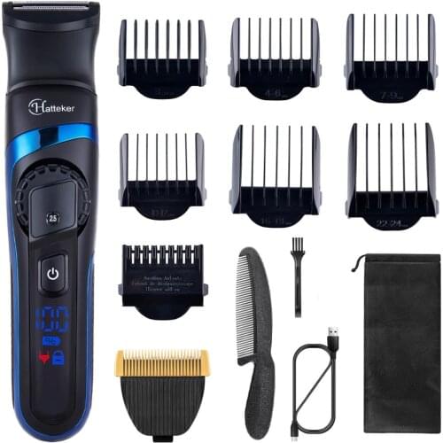 HATTEKER Professional Hair Clipper Adjustable Hair Trimmer Mens Epilator 2 in 1 Shaver Multifunctional Trimmer