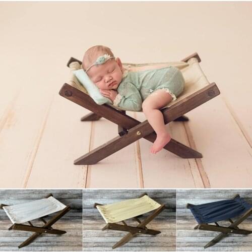 Dvotinst Newborn Baby Photography Props Mini Posing Retro Cribs Floding Mini Bed Studio Accessories Shoots Infant Photo Props