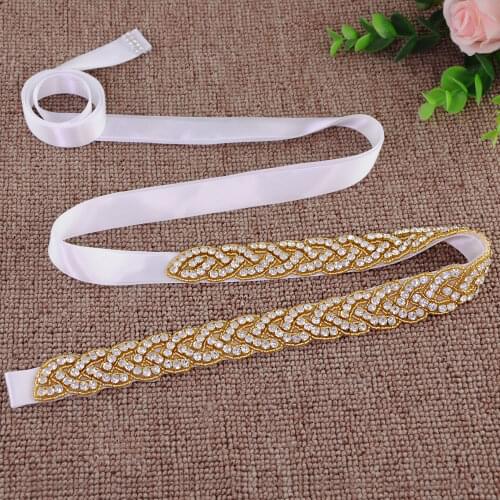 Wedding Sash Pearls Wedding Belt Rose Gold Crystal Bridal Belt Elegant Rhinestones Bridal Sash For Wedding Accessories