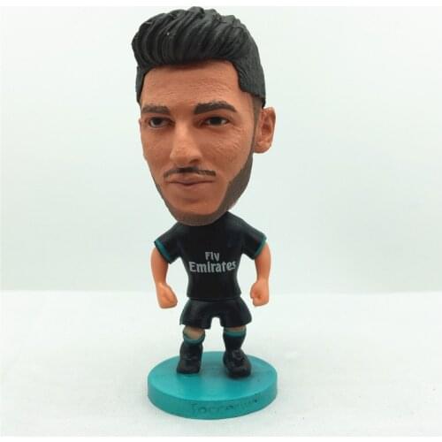 Soccerwe 2.55" Height Soccer Dolls RM 20# M. Asensio Joint Figures 2018 Black Kit Toy Gift Christmas