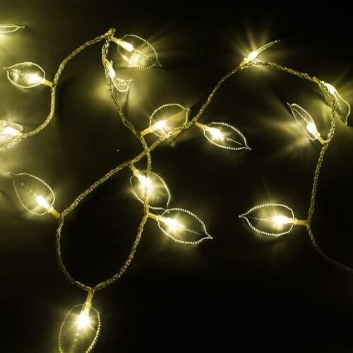 Toprex led leaves string light christmas tree light decoration outdoor wedding decoration light chain waterproof