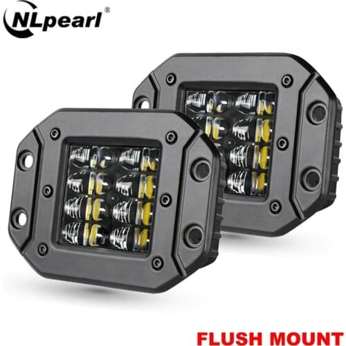 NLpearl 6D 5" Flush Mount LED Work Light for Car SUV Tractor Boat Auto 4x4 Atv Spotlight LED Light Bar Off Road Driving Fog Lamp
