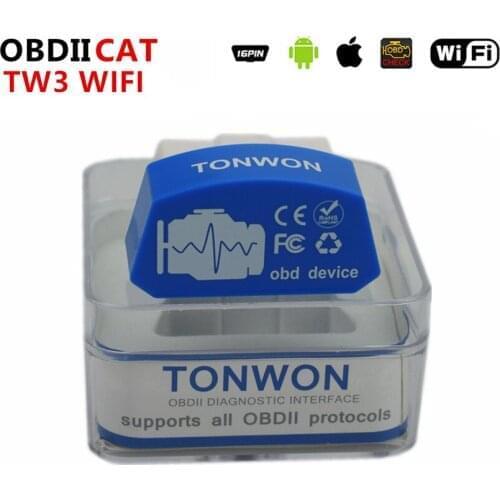TONWON 3 OBD2 Diagnostic Scan Tool Bluetooth3.0/4.0/WiFi for iOS/Android Devices TW3 Check Car Engine Code Reader