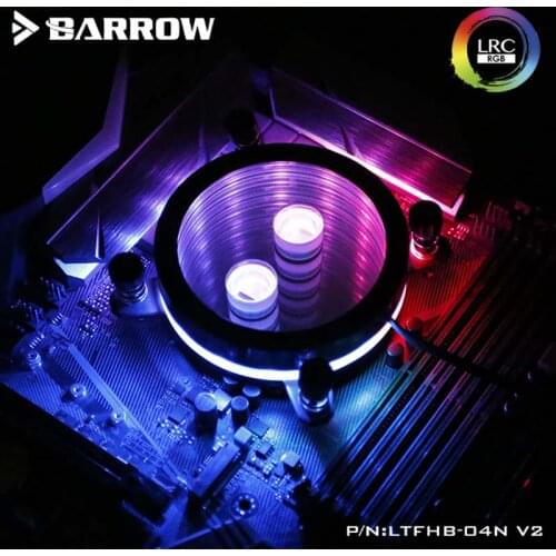 Barrow CPU water block jet type micro-channel For AMD/ Intel Socket LGA115X / INTEL X99/X299 5V ARGB 3PIN MOBO AURA sync