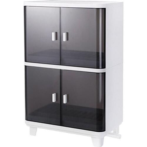 Baby bottle storage box drain rack baby bottle drying rack storage box cover dust proof large storage cabinet