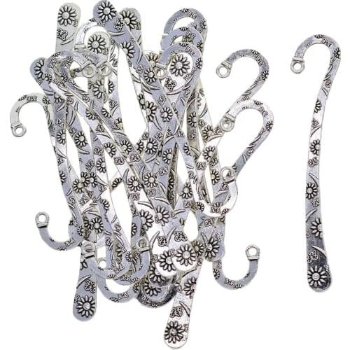 10pcs Daisy Bookmarks Book Mark Labels With Hook Jewelry Metal Findings DIY