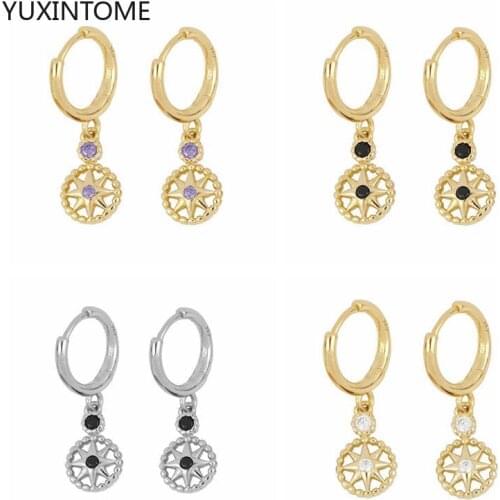 Pendientes Plata 925 Silver Ear Buckle Earrings for Women Earings Huggies Earring Lucky star Cute Earrings Jewelry A30