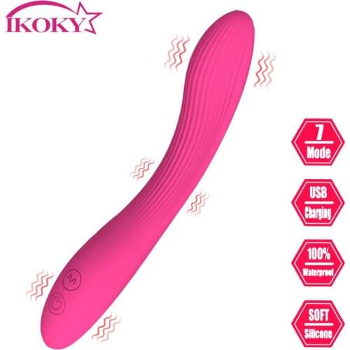 Female Masturbator Magic Wand Sex Toys for Women Lesbian Clitoris Stimulator Flexible Silicone 7 Modes Ripples Vibrator