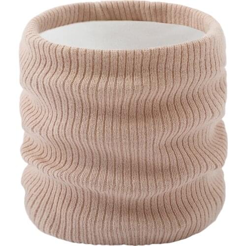 Winter Men Women Warm Knitted Ring Scarves Unisex Thick Elastic Knit Mufflers Children Neck Warmer Boys Girl Plush Scarf Collar