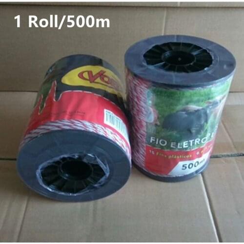 1 Roll/500m Long Electric Fence Farm and Ranch Power Rope Wire