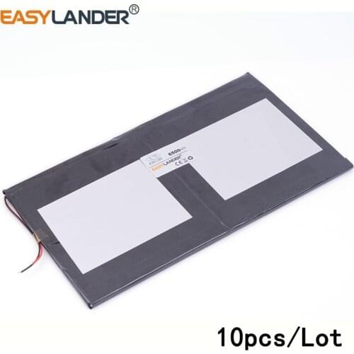 10pcs /Lot 3.7V 6500mAH 4381180 lithium Li ion polymer rechargeable battery for tablet pc PIPO M9 pro 3g / max M9 quad core