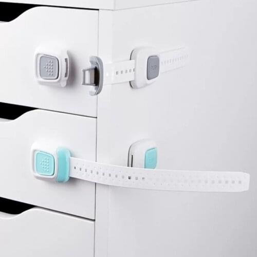 10Pc/lot Multi-function Double Button Babycabinet Door Lock Refrigerator Lock Child Safety Protection