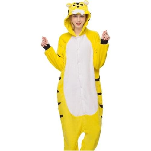 2 Designs Tiger Onesie Pajamas Kigurumi Animal Cosplay Costume Halloween Family Pijamas Women