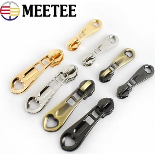 20pcs Meetee Zipper Sliders for 3# 5# Nylon Zippers Clothing Wallet Pocket Zip Head Bag Repair Kits DIY Sewing Accessories