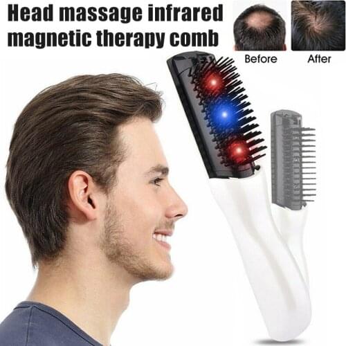 2021 Hair Growth Magnetic Comb UV Regrowth Thickening System Healthcare Scalp Massager SSwell